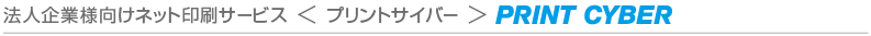 法人企業様向けネット印刷サービス＜プリントサイバー＞PRINT CYBER